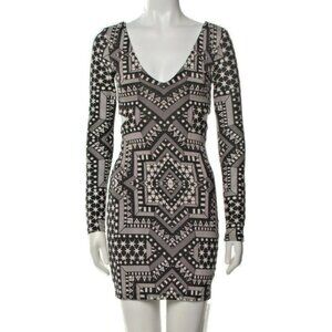 Mara Hoffman Sheath Dress – Size XS – Black/Gray – Cutout – Long‎ Sleev